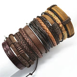 Pulseira Masculina Couro Trançado