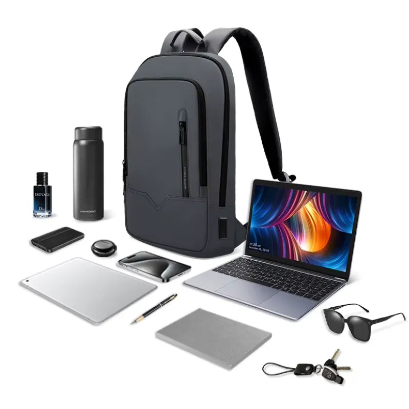 Mochila Executiva Compacta para Laptops 15.6" Knight Slim Cinza Escuro