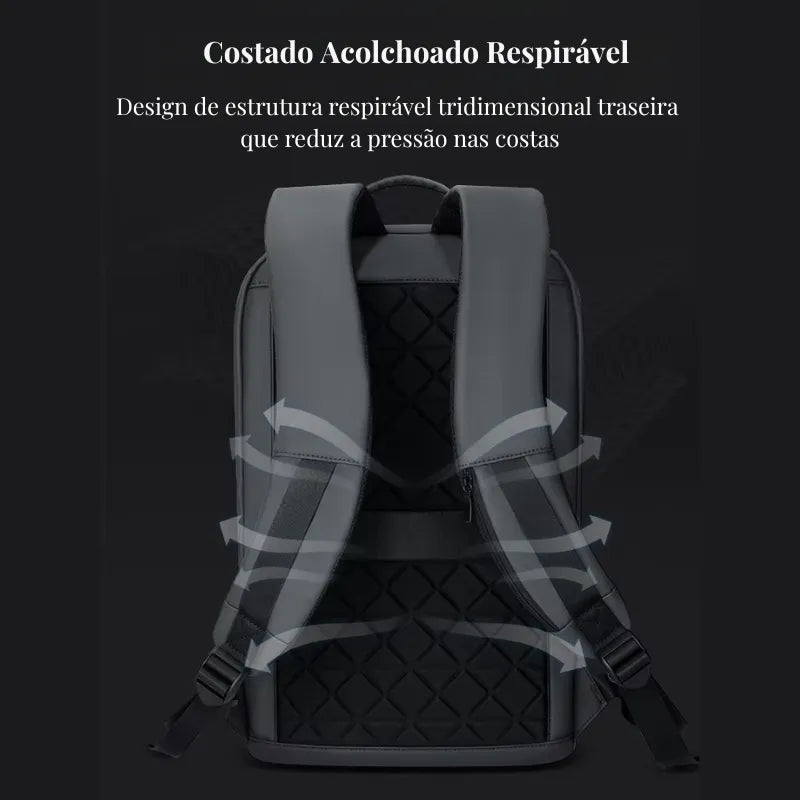 Mochila Executiva Compacta | Laptop 17" | Knight Slim Preto