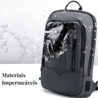 Mochila Executiva Compacta para Laptops 15.6" Knight Slim Cinza Escuro