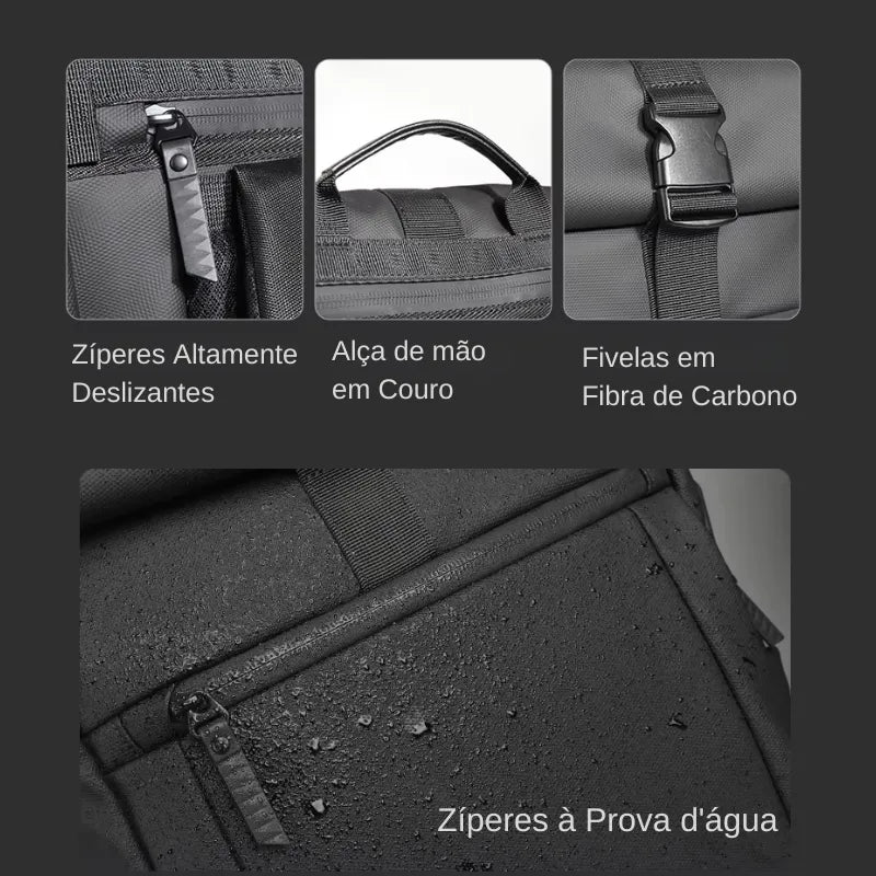 Mochila Executiva Expansível para Laptop 15.6 Rolltop | HK Urban