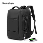 Mochila expansível Heroic Travel verde – outro ângulo
