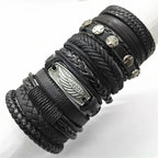 Kit Pulseiras Masculinas Aço Inoxidável Preto