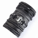 Kit Pulseiras Masculinas Aço Inoxidável Preto