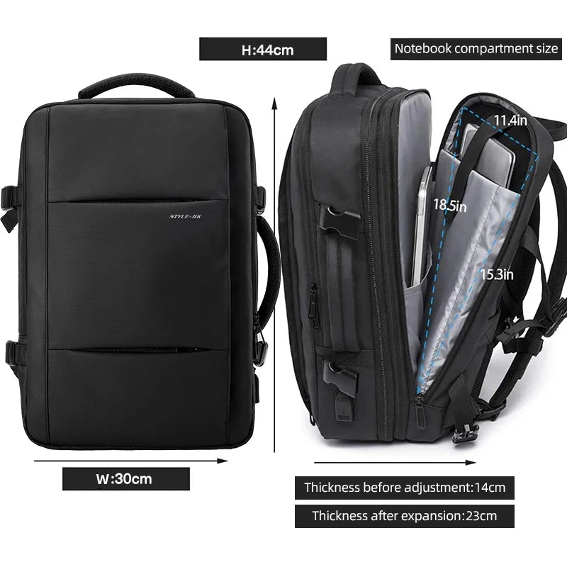Mochila de viagem verde Heroic Travel – detalhes