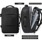 Mochila de viagem verde Heroic Travel – detalhes