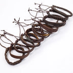 Pulseira Masculina Couro Trançado
