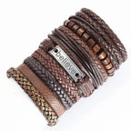 Pulseira Masculina Couro Trançado