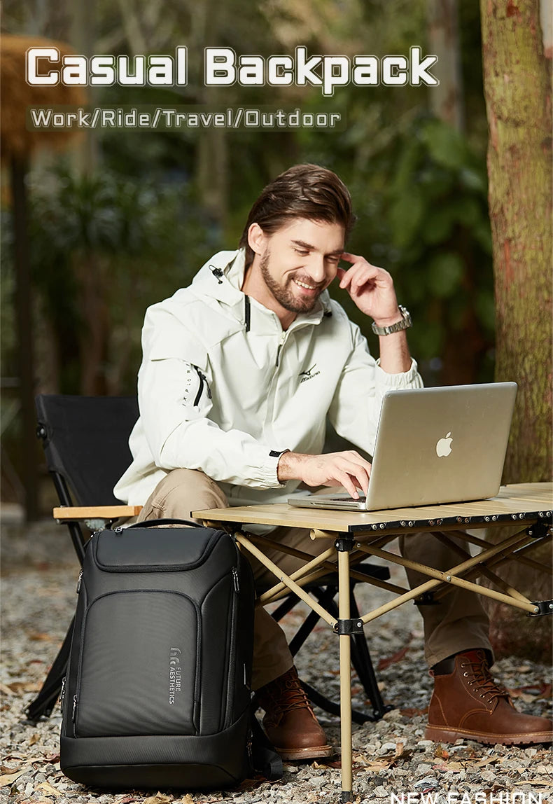 Mochila Executiva Impermeável de Couro | HK Versatile Basic
