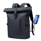 Mochila Executiva Impermeável Rolltop para Laptop 15.6" com USB | Heroic Agile Azul