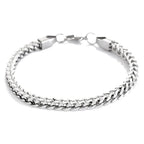 Pulseira de aço inoxidável masculina – outro ângulo