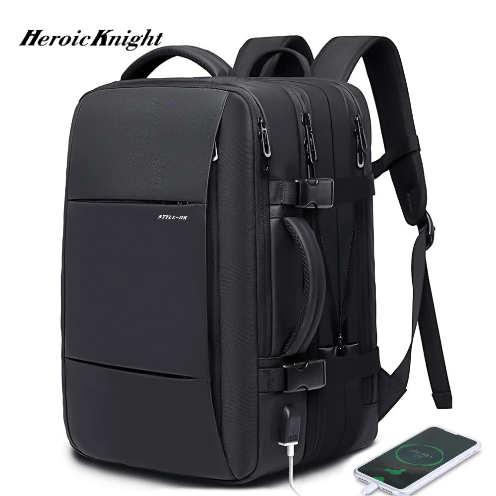 Mochila de Viagem Expansível para Notebook 15,6" com USB Heroic Travel Verde – foto principal