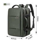 Mochila para notebook Heroic Travel verde – acabamento