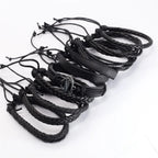 Pulseira Masculina Couro Trançado