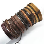 Pulseira Masculina Couro Trançado