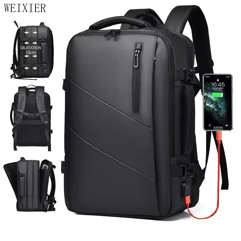 Mochila Executiva Expansível para Notebook 16" com USB HK Expand – foto principal