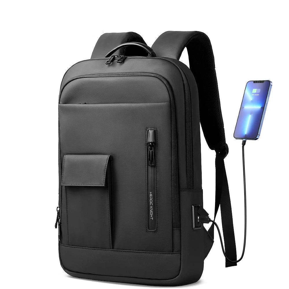 Mochila Executiva Compacta Impermeável Knight Slim II Preto