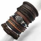 Pulseira Masculina Couro Trançado