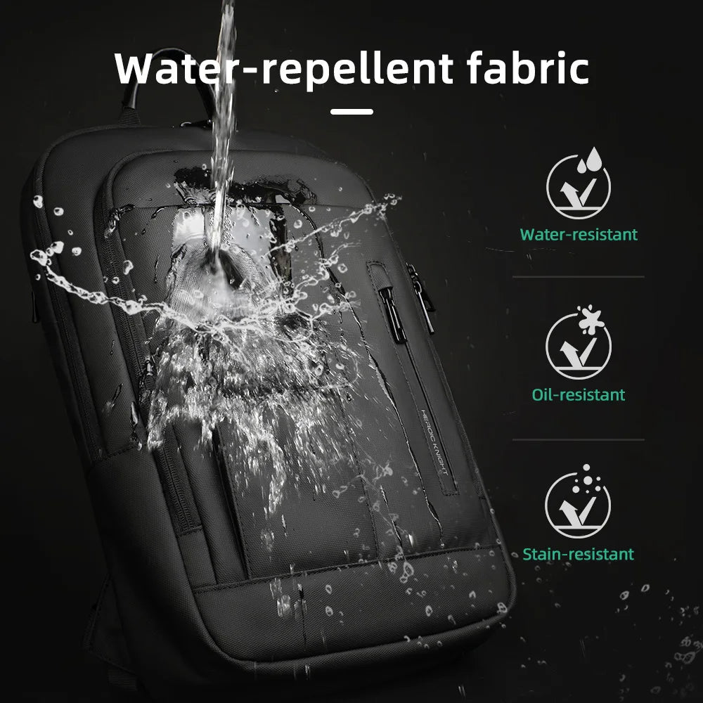 Mochila Executiva Compacta Impermeável Knight Slim II Preto