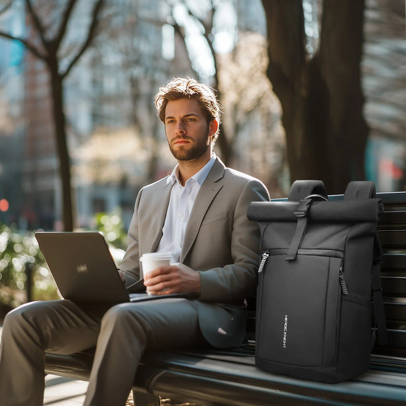 Mochila Executiva Expansível para Laptop 15.6 Rolltop | HK Urban