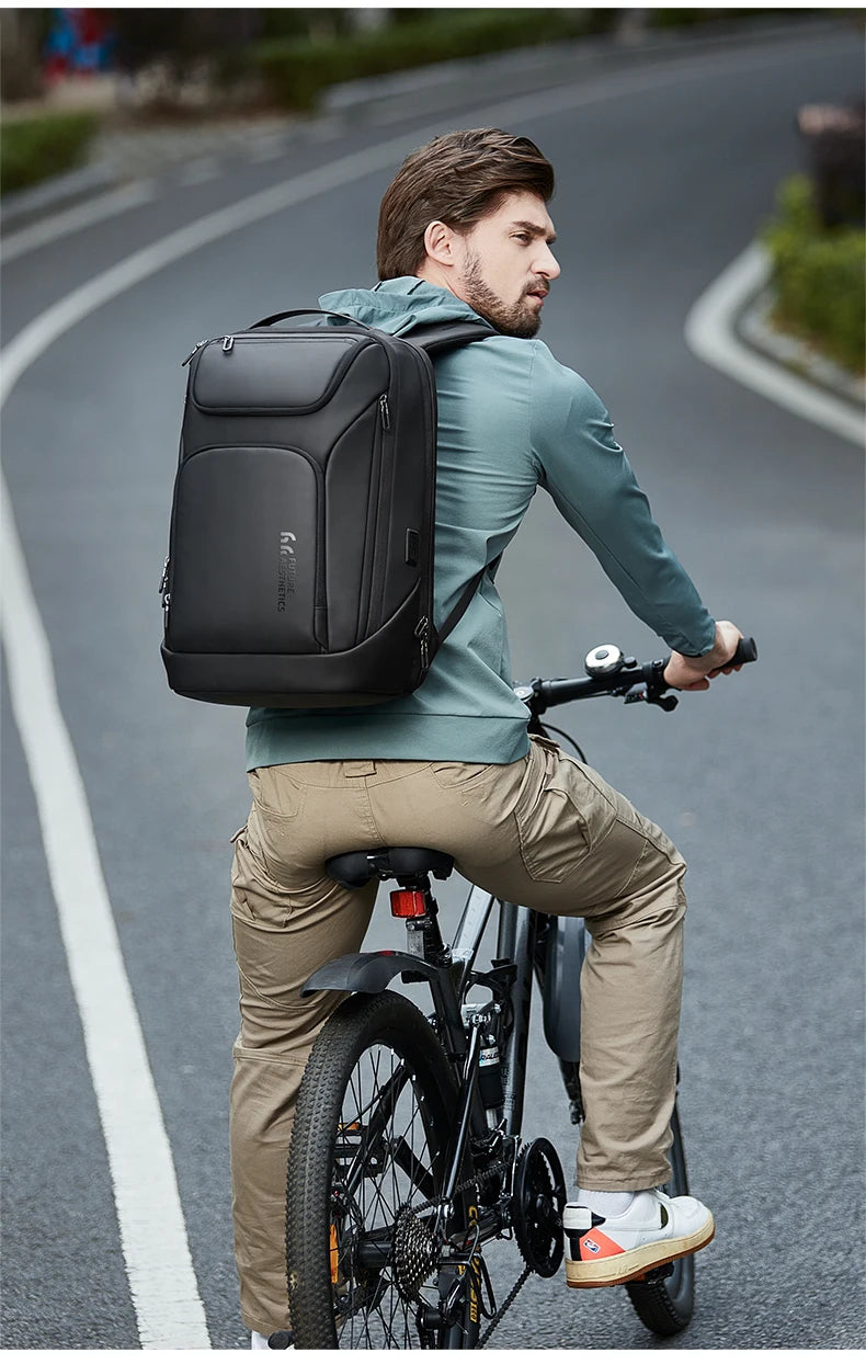 Mochila Executiva Impermeável de Couro | HK Versatile Basic