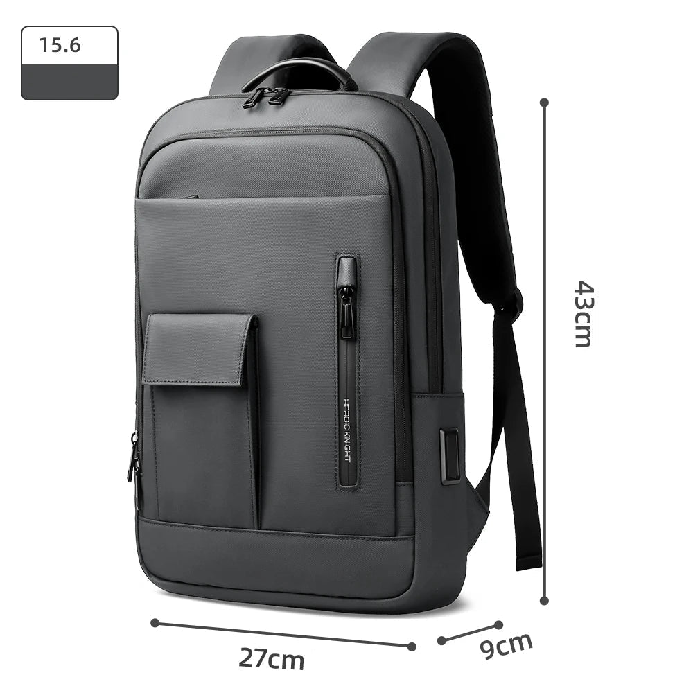 Mochila Executiva Compacta Impermeável Knight Slim II Preto