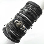Kit Pulseiras Masculinas Aço Inoxidável Preto