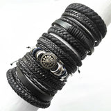 Kit Pulseiras Masculinas Aço Inoxidável Preto