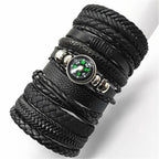 Pulseira Masculina Couro Trançado