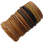Pulseira Masculina Couro Trançado