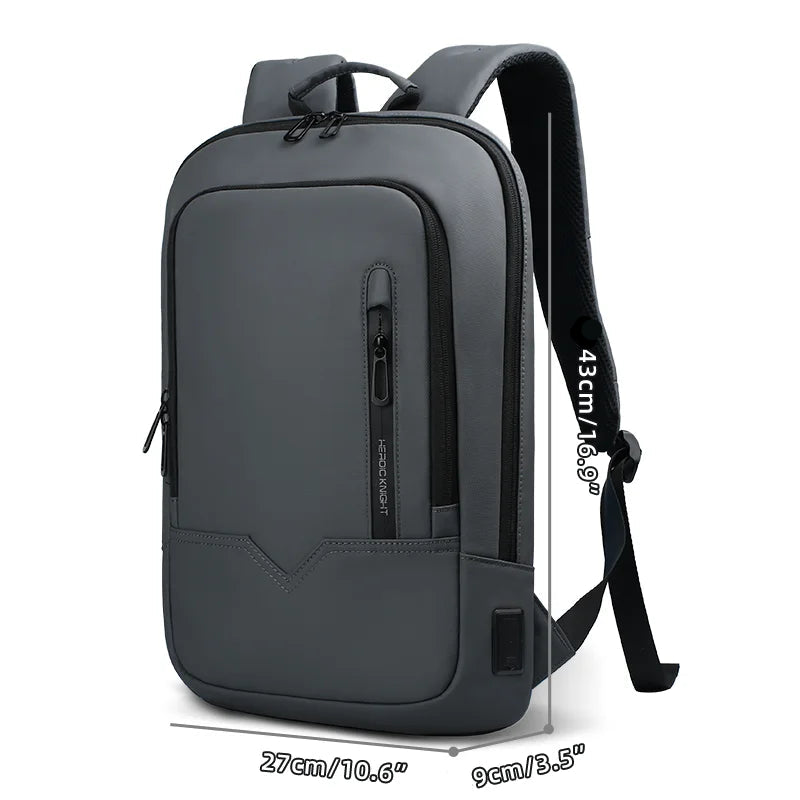 Mochila Executiva Compacta para Laptops 15.6" Knight Slim Cinza Escuro