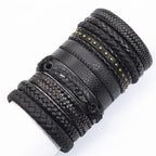 Kit Pulseiras Masculinas Aço Inoxidável Preto