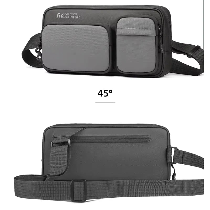 Bolsa Transversal Crossbody Masculina | HK Cinza