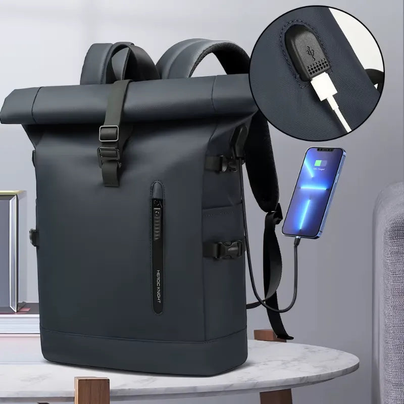 Mochila Executiva Impermeável Rolltop para Laptop 15.6" com USB | Heroic Agile Diversas Cores