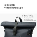 Mochila Executiva Rolltop para Laptop 15.6" com USB | Heroic Agile Preto