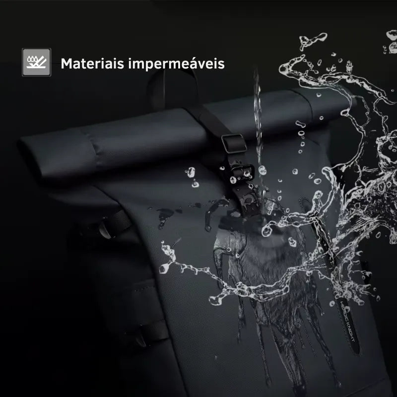 Mochila Executiva Rolltop para Laptop 15.6" com USB | Heroic Agile Preto