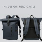 Mochila Executiva Impermeável Rolltop para Laptop 15.6" com USB | Heroic Agile Azul