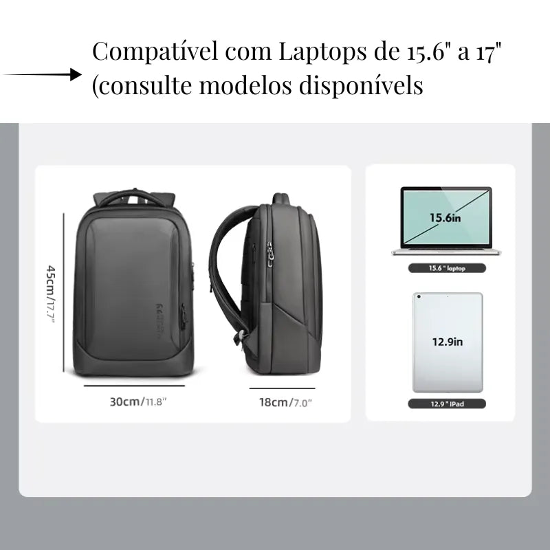 Mochila Executiva para Laptop Impermeável com USB | Heroic Business Verde