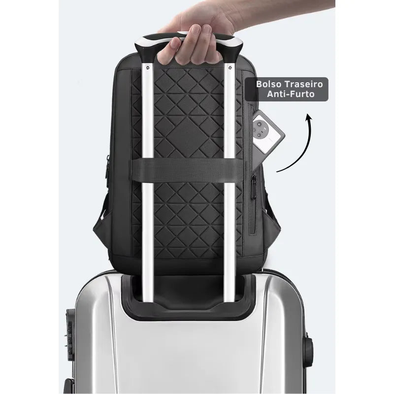 Mochila Executiva para Laptop 17" Impermeável com USB | Heroic Business Preto