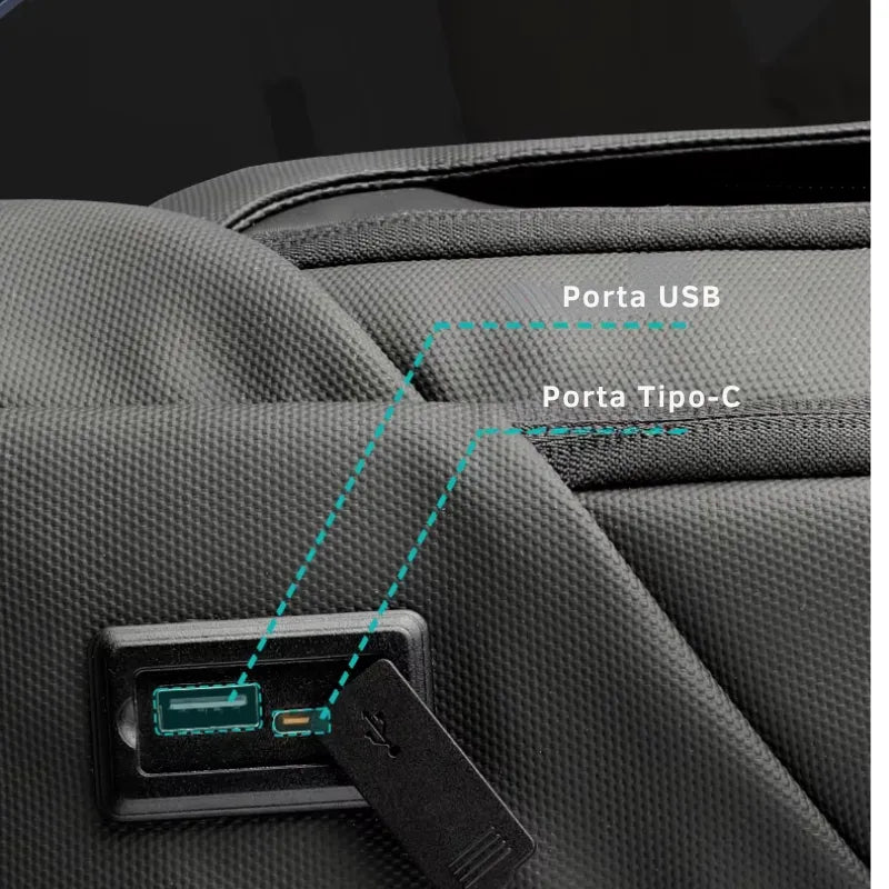 Mochila Executiva para Laptop 17" Impermeável com USB | Heroic Business Preto