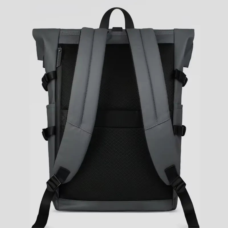Mochila Executiva Impermeável Rolltop para Laptop 15.6" com USB | Heroic Agile Cinza