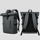 Mochila Executiva Impermeável Rolltop para Laptop 15.6" com USB | Heroic Agile Cinza